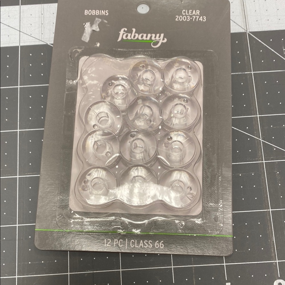 Fabany Clear Bobbins 12-Pack class 66